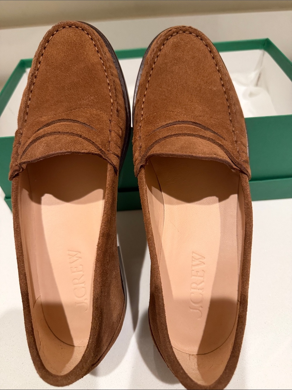 J. Crew Classic  penny loafer Brun suede retails for $250 s8.5 - Picture 2 of 8
